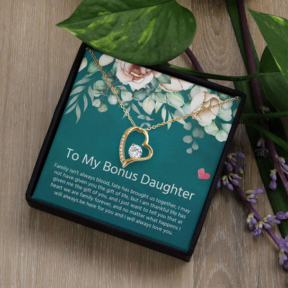 My Bonus Daughter | I will always love you - Forever Love Necklace