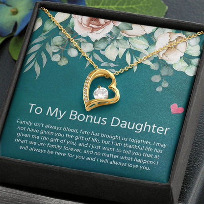 My Bonus Daughter | I will always love you - Forever Love Necklace