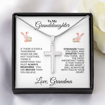 Stainless Steel Cross To My Granddaughter