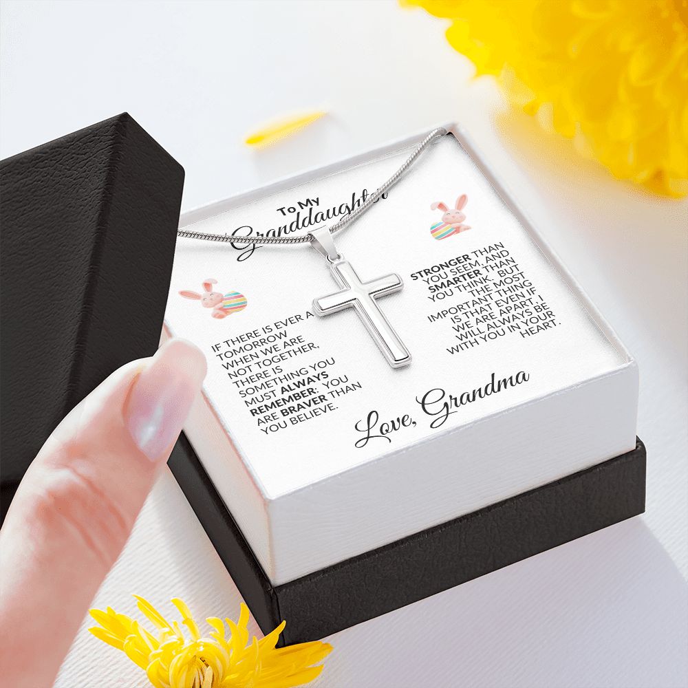 Stainless Steel Cross To My Granddaughter