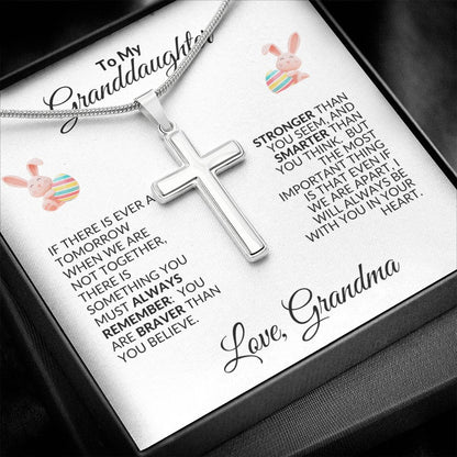 Stainless Steel Cross To My Granddaughter