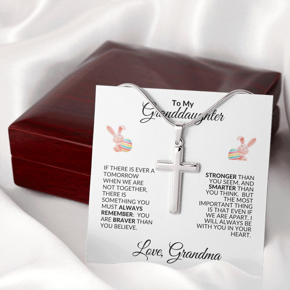 Stainless Steel Cross To My Granddaughter