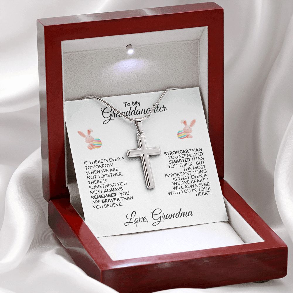 Stainless Steel Cross To My Granddaughter