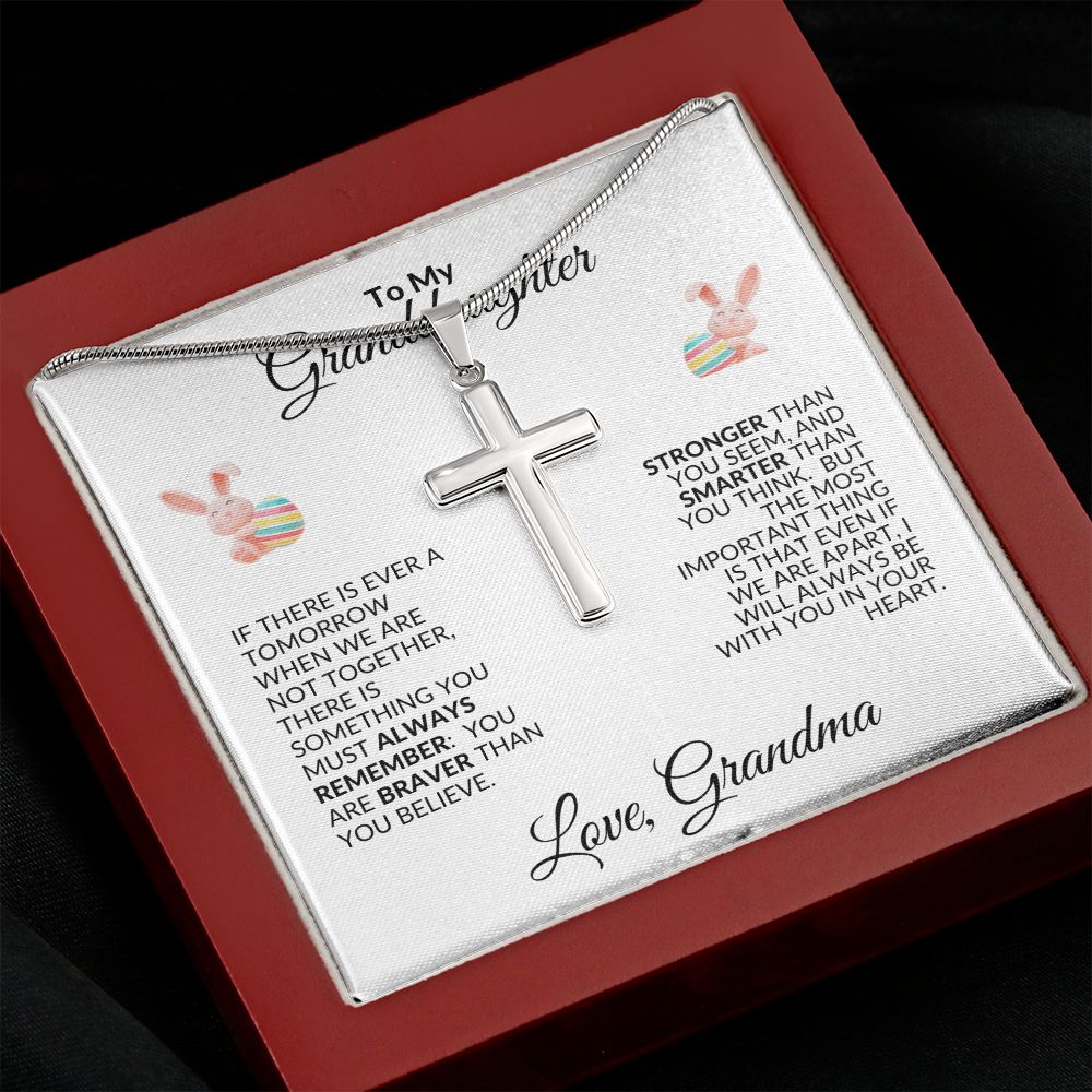 Stainless Steel Cross To My Granddaughter