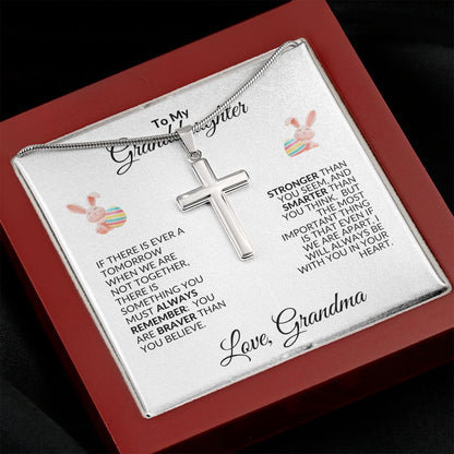 Stainless Steel Cross To My Granddaughter