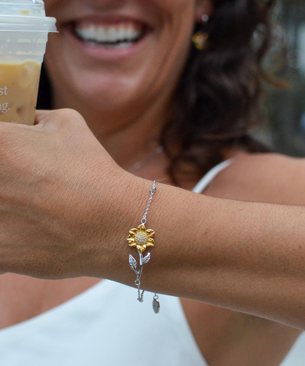 To the World's Greatest Grandma Sunflower Bracelet