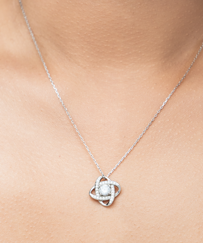 To My Beautiful Mom - Love Knot Necklace