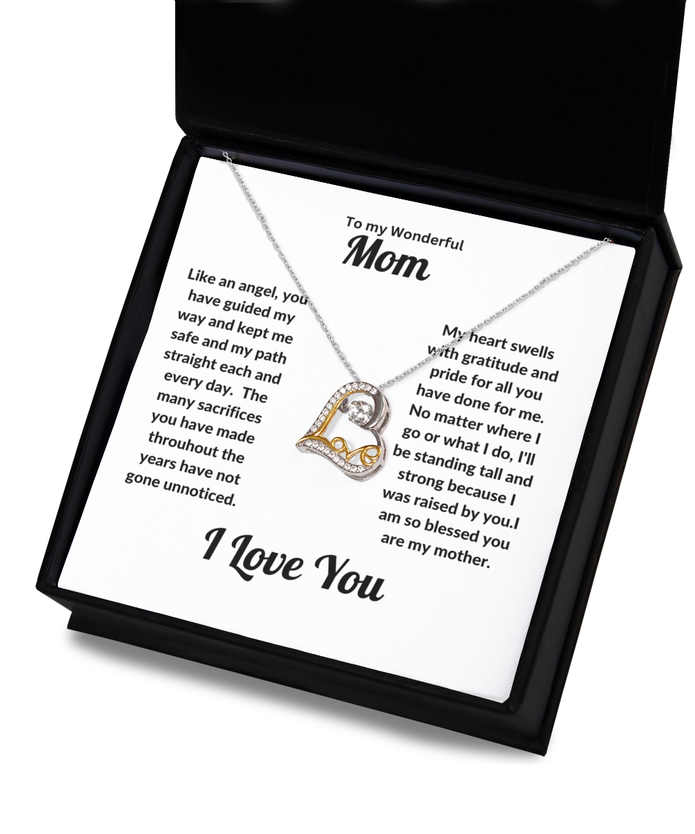 To My Wonderful Mom Dancing Love Necklace