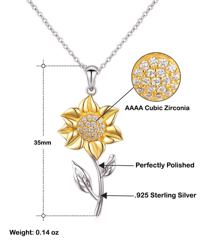 To the Best Dog Mama Sunflower Necklace